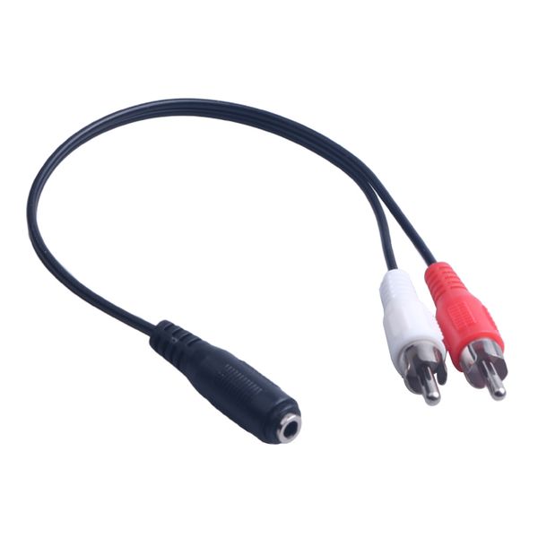 Cable RCA Jack de 3,5 mm a 2RCA hembra a macho Cable de audio estéreo Toma de auriculares 3,5 AUX Y Adaptador para amplificadores de DVD