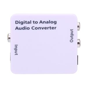 Freeshipping RCA Cable Digital Optical to Analog Audio Converter Coaxial Toslink Signaal Adapter Audio Converter Adapter