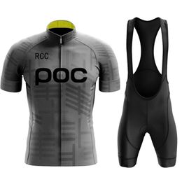 RCC POC équipe Jersey ensembles vélo vélo respirant shorts vêtements cyclisme costume 20D GEL 220627219e