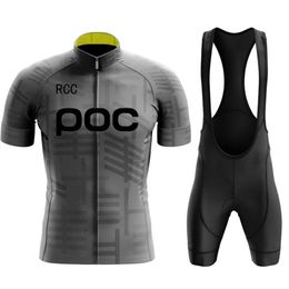 RCC POC équipe Jersey ensembles vélo vélo respirant shorts vêtements cyclisme costume 20D GEL 220627233S