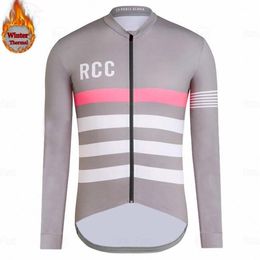 RCC Raphaing 2020 Cycling Jersey Men de manches longues Fleep thermique hiver