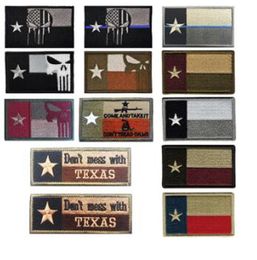 Knoei niet met Texas Tx State Flag Usa Army Tactical Forest Patch Geborduurde patches Tactische badges