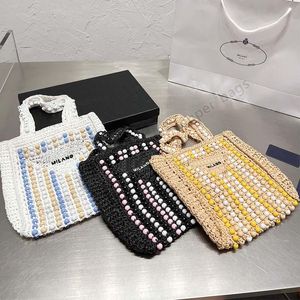 RE-EDITIE RAFFIA Designer Bags Women Fiber Tote Schouder Gevlochten handtassen Portemonnees Lady Fishnet Grote capaciteit boodschappentas