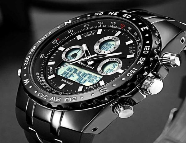 Readeel Top Brand Sport Wrist Watch Watch Men Military Waterproof Watches LED Digital Wils Men Wutwatch Reloj Male X07024789