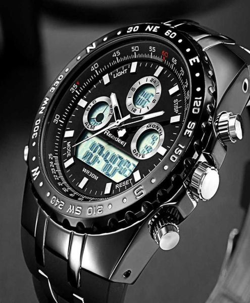 Rereeel Top Brand Sport Quartz Wrist Watch Men Military Imperproof Watches LED Digital Watchs Men Quartz Wristwatch horloge mâle X03626290