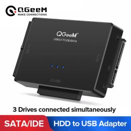 Lecteur QGeem SATA à USB IDE Adaptateur USB 3.0 SATA 2.5 3.5 Disque dur