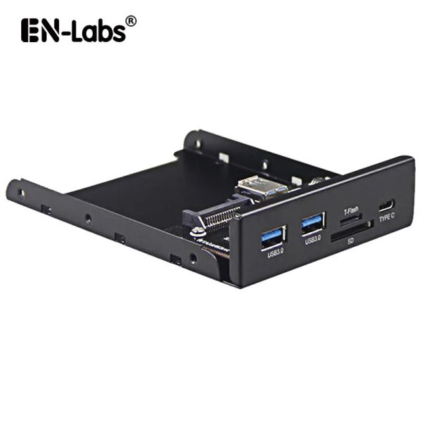 Lecteur USB 3.0 SD / Micro SD / TF Flash 3.5 Lecteur de carte interne, USB C Type C Panneau avant 2 Port USB 3.0 Port Hub Usb 3.1 Gen 1
