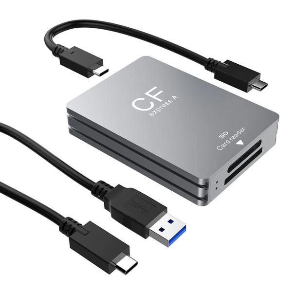 Lecteurs cfexpress Type B Type A Carte Reader USB 3.2 10 Gbps CF Express Carte Type C Adaptateur de carte mémoire SD pour l'ordinateur portable PC Windows