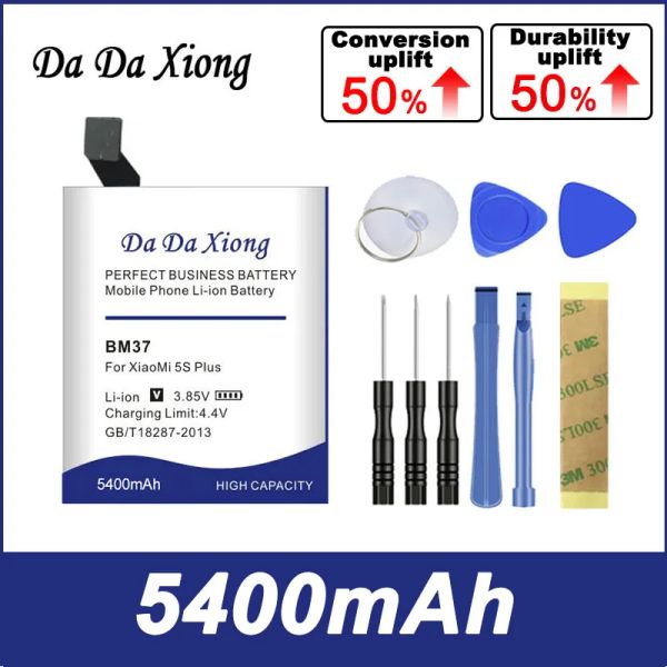 Lecteurs DADAXIONG 5400mAh Batterie BM37 pour Xiaomi Mi 5S MI5S Plus Bateria téléphonique