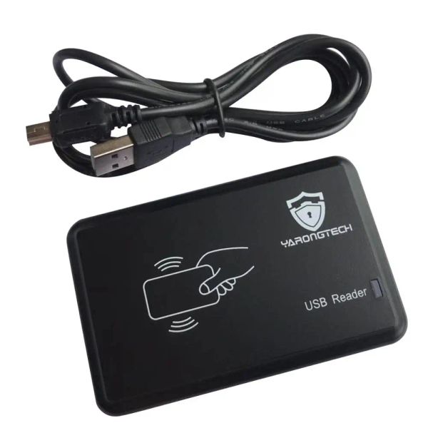 Lectores de alta calidad 13.56MHz Nuevo seguridad RFID Black RFID USB IC Mifare Lector de tarjetas