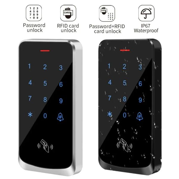 Lecteurs nouveaux IP67 Waterproof RFID 125 kHz Contrôle du clavier Tactile Contrôle d'accès à l'écran intelligent Smart Electronic Door Lock Security Protection