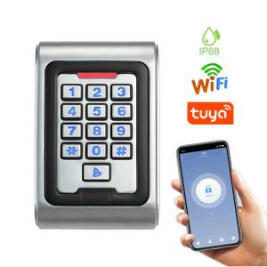 Lezers Nieuwe waterdichte WiFi Tuya -app Smart Door Lock RFID -kaart Toegangstoegang Controller K8 Metalen toetsenbord stand -alone deur toegangscontrolesysteem