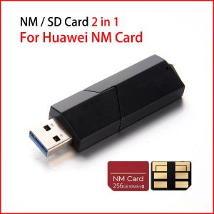 Lezers NM -kaart voor Huawei Card Reader 2 In 1 Micro SD -kaartlezer Nano Memory Card Reader Connector USB 3.0 Laptop Nano SD -kaart