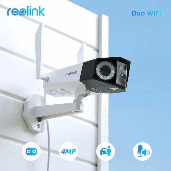 Lecteurs Reolink Wireless 4K Outdoor Dual Lens WiFi Camera Ai Human Detection 8MP Sécurité câblée CCTV POE IP CAMERIE 180 ° CAM VIEUX DE VIEUX