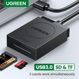 Lezers ugreen kaartlezer USB3.0 naar SD Micro SD TF -kaartadapter voor laptop PC USB naar multi -kaartadapter Cardreader Smart Card Reader
