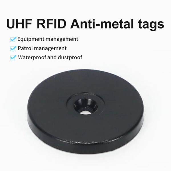 Les lecteurs imperméables RFID Security 40mm ABS ANTIMÉTAL EPC GEN2 UHF RFID Patrol Tag avec autocollant