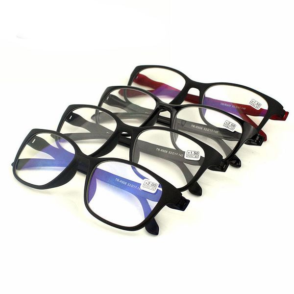 Lunettes de lecture Men Anti Blue Rays Presbyopie Eyeglass Antifatigue Computer Eyewear avec +1,5 +2,0 +2,5 +3,0 +3,5 +4,0