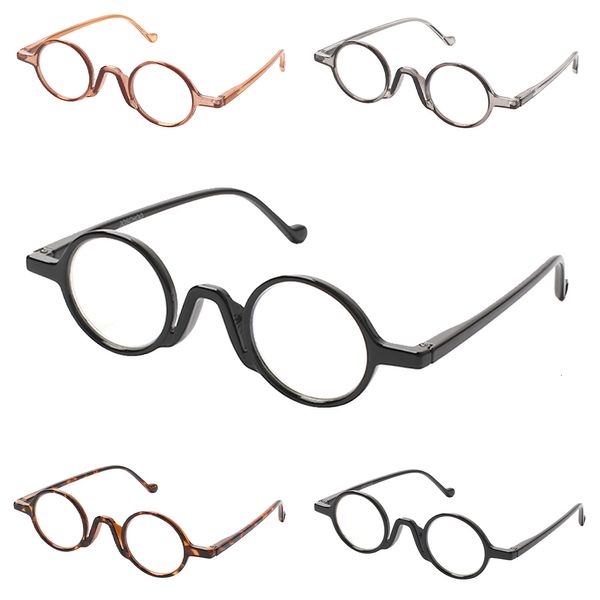 Gafas de lectura ordinarias para hombre y mujer, diseño de bisagra a la moda, elegante estilo Retro, marco redondo de plástico para gafas 230508