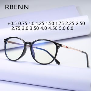 Gafas de lectura RBENN Moda Ultraligero TR90 Hombres Mujeres Clásico Anti Luz Azul Lector de computadora con dioptría 0.5 0.75 1.50 2.50 230508