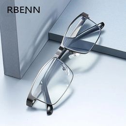 Lunettes de lecture RBENN acier inoxydable hommes affaires lunettes de lecture pour lecteur hommes presbytie lunettes optiques 1.0 1.5 2.0 2.5 3.0 3.5 4.0 231012