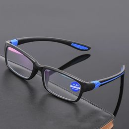 Reading Glasses Lunettes de lecture hommes femmes sport Anti-lumière bleue lunettes de lecture noir rouge TR90 cadre presbytie lunettes 100 à 400 lunettes 231012
