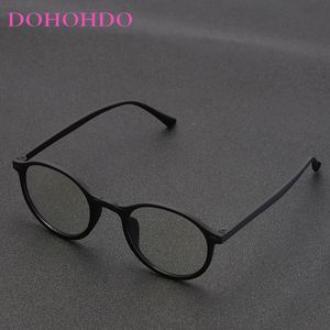 Gafas de lectura Redondas Anti Luz azul Gafas Montura Mujeres Hombres Vintage Lentes transparentes Monturas Moda Mate Negro Retro Optial Eyewear 230701