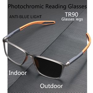 Reading Glasses Sports Pochromic TR Reading Glasses Women Men Outdoor Automatic Color Changing Resin Lense Hyperopia Eyeglasses Anti Blue Ray 230601