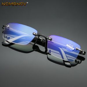 Leesbril TR90 Randloos montuur Anti-blu-lichtlenzen Ultralichte leesbril 0,75 1 1,25 1,5 1,75 2 2,5 2,75 3 tot 4 voor lezen 230804