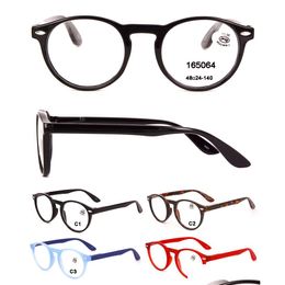 Lunettes de lecture en gros rond en plastique lire pour femmes et hommes créateurs de mode lunettes grossissement force 1,00 2,00 livraison directe Dhmsw