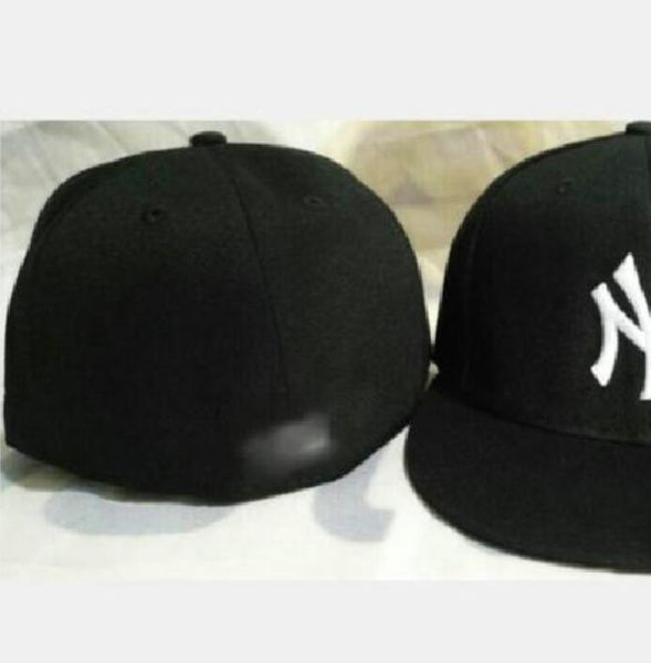 Ready Stock Vente en gros de haute qualité pour hommes New York Sport Team Casquette ajustée LA NY Flat Brim on Field Chapeaux Full Closed Design Taille 7- Taille 8 Fitted Baseball Gorra Casquette A2