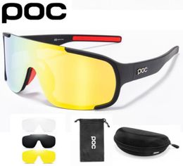 Ready Stock2021 Nieuwe UV400 Cycling Sunglasses Gepolariseerde bril POC Crave Crave 4 Lenes3704627