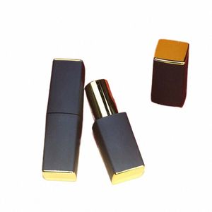 kant-en-klare zwarte dubbelzijdige matte lipglossbuis vierkante spiegelbasis cosmetica lipolie lipgloss subflesverpakking O1FS #