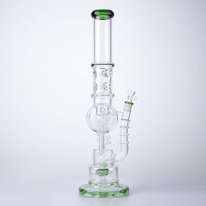 Klaar om de zon te verzenden Bloemvorm Hookahs Recycler Roken Acessories Sprinkler Perc Spiraal Percolator Big Bong Dab Rigs 14mm Vrouwelijk gewricht Dik met kom WP2120