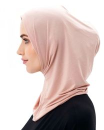 Klaar om premium zware chiffon hijab te dragen met magneet Good Stitching Plain Hoge Kwaliteit Instant sjaal Sjawn Lange sjaal