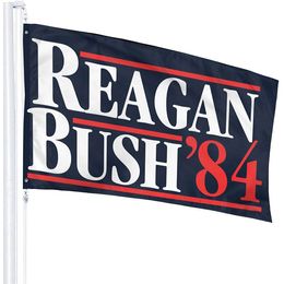 Reagan Bush 84 vlaggen 3x5, alle landen digitale printen 80% bloeden, 100D polyester met messing inkommen