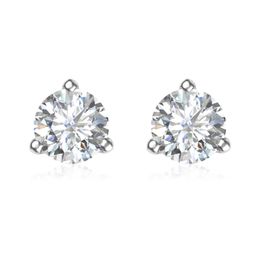 Real 100% Plata de Ley 925 0,5/1,2 quilates D Color Moissanite pendientes tachuelas para mujeres certificado flor Kpop joyería de diamantes