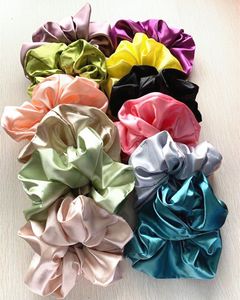 Real 100% Silk Large Scrunchie Femmes Elastic Handmade Handmade Multicolor Band Ponytail Solder Bandband Accessoires de cheveux