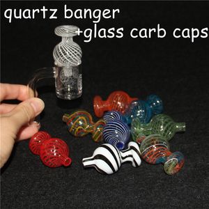 Echte 14mm Quartz Banger Glas NC-kit met kwartztips Sundries DAB Straw Oil Rigs Siliconen Rookleidingen Roken Accessoires Rig