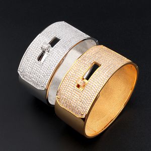 Echt 18K GOUD GOLD BREDE CUFF Infinity Bangle armbanden dames bedrog armband mannen luxe designer sieraden mode feest kerst bruiloft geschenken verjaardagsringen