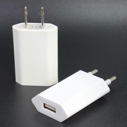 Wall Charger US EU Plug Real 5V/1A Universal voor iPhone -mobiele telefoons 100 stcs/lot