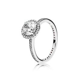 Véritable 2021 925 Sterling Silver CZ Diamond Ring avec boîte d'origine Coffret Fit Pandora Style Bague de mariage Bijoux de fiançailles pour femmes Gi354w