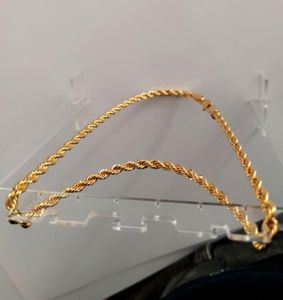 Echt 24k Geel Goud GF Diamond Cut ed Solid New Rope Chain XP Sieraden Fancy Originele Foto Heren Dik 6mm3569457