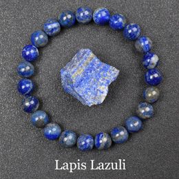Real 5A Natural Lapis Lazuli Stone Beads Bracelet Homme Blue Lazurite Gem Original Energy Jewelry 240423