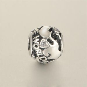 Breloques en argent Sterling 925 véritable autour du monde, perles adaptées au style de Bracelet pour femmes, bijoux à la mode 2920