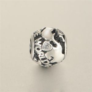 Breloques en argent Sterling 925 véritable autour du monde, perles adaptées au style de Bracelet pour femmes, bijoux à la mode 319s