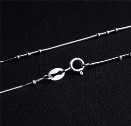 Echte 925 Sterling Silver Chain met kleine bal kralen sieraden ketting kettingen voor vrouwen meisjes6478291