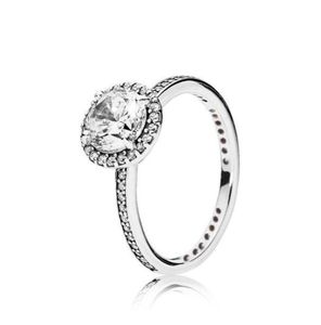 Bague en diamant CZ en argent sterling 925 véritable avec coffret d'origine, style ajusté, bague de mariage, bijoux de fiançailles pour femmes et filles90441863401640