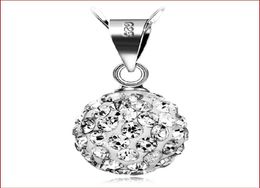 Collier long en argent sterling 925 véritable avec double boule de zircon, pendentif à la mode, bijoux en argent sterling, collier de déclaration pour femmes Gi8069634