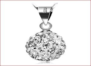 Echte 925 sterling zilveren lange dubbele zirkoon bal kettingen hanger mode sterlingsilverjewelry verklaring ketting voor vrouwen Gi8069634