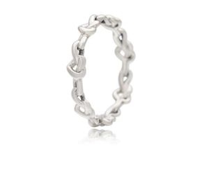 Real 925 Sterling Zilveren Ring Hart Kruis Ringen Originele Box Voor Pan Vrouwen Gift Sieraden Dame Ring W155